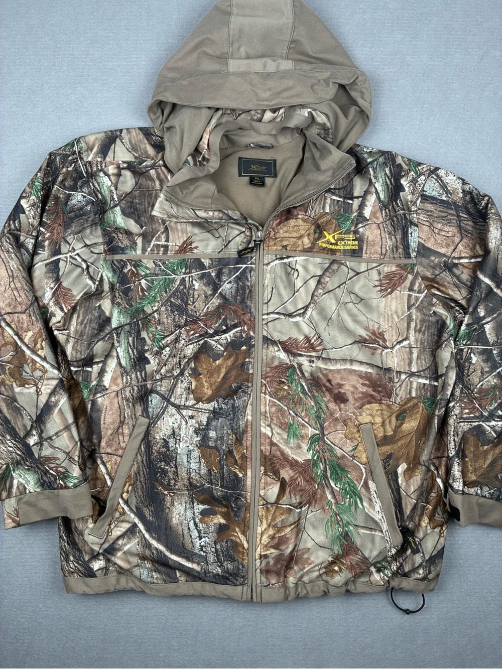 Realtree Camo Hooded Hunting Coat - Brown/Green/Tan 2XL Gorpcore